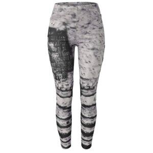 M/L -Ladies Modified Mid-rise Gray Leggings with Air Vents